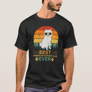 Mens Retro Style Best American Eskimo Dad Ever Fat T-Shirt