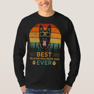 Mens Retro Style Best Belgian Malinois Dad Ever Fa T-Shirt