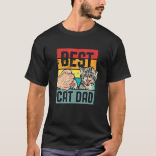 Mens Retro Style Best Cat Dad T-Shirt