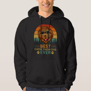 Mens Retro Style Best Chow Chow Dad Ever Father's Hoodie