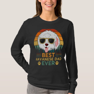Mens Retro Style Best Havanese Dad Ever Father's D T-Shirt