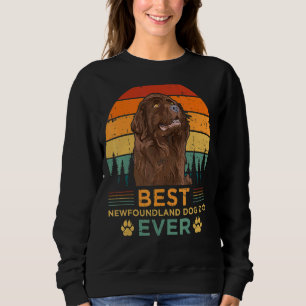 Mens Retro Style Best Newfoundland Dog Dad Ever Fa Sweatshirt