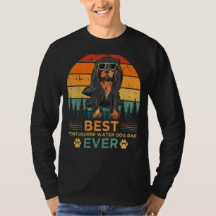 Mens Retro Style Best Portuguese Water Dad Ever Fa T-Shirt