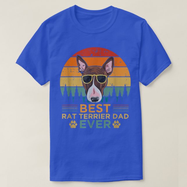 Mens Retro Style Best Rat Terrier Dad Ever Father' T-Shirt (Design Front)