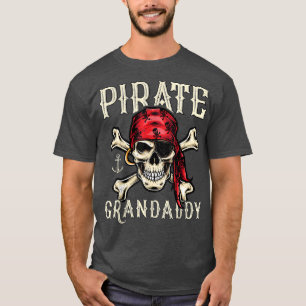 Mens Retro Style Skull Skeleton Pirate Grandaddy F T-Shirt