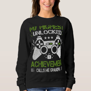 Mens Retro Style Video Game  Gamer Grandpa Father' Sweatshirt