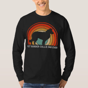 Mens Retro Style Vintage Best Border Collie Dad T-Shirt