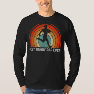 Mens Retro Style Vintage Best Rugby Dad Ever Fathe T-Shirt