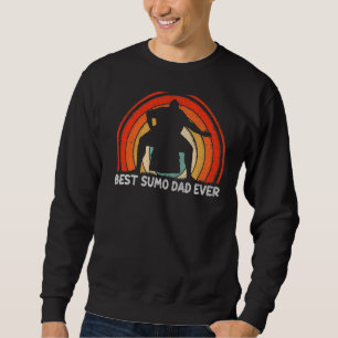 Mens Retro Style Vintage Best Sumo Dad Ever Father Sweatshirt