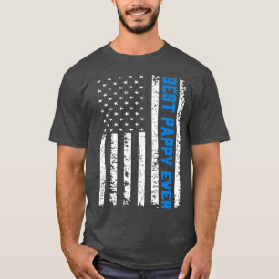 Mens Retro US Best Pappy Ever 4th Of July Father's T-Shirt