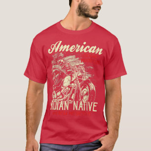 Mens Retro Vintage American Motorcycle Indian for  T-Shirt