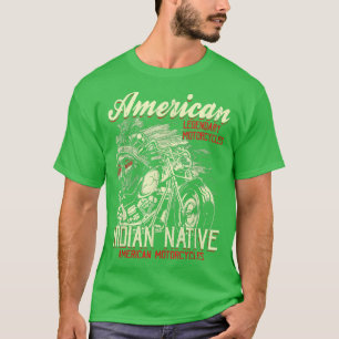 Mens Retro Vintage American Motorcycle Indian for T-Shirt