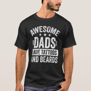 Mens Retro Vintage  Beard Bearded Dad 1 T-Shirt