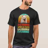 Mens Retro Vintage Best American Eskimo Dad Ever F