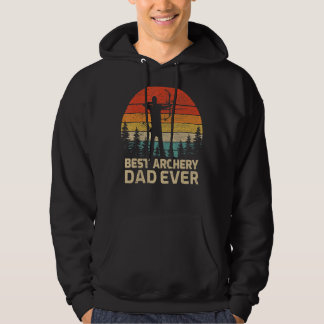 Mens Retro Vintage Best Archery Dad Ever Father's  Hoodie