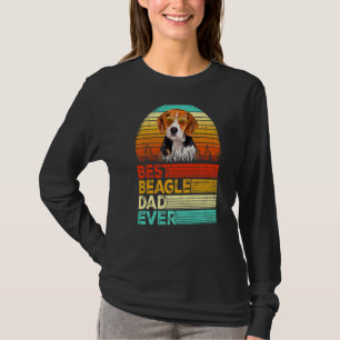 Mens Retro Vintage Best Beagle Dad Ever Fathers Da T-Shirt