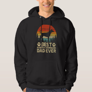 Mens Retro Vintage Best Bluetick Coonhound Dad Eve Hoodie