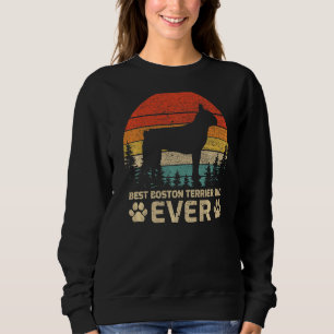 Mens Retro Vintage Best Boston Terrier Dad Ever Fa Sweatshirt