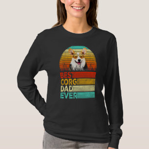 Mens Retro Vintage Best Corgi Dad Ever Fathers Day T-Shirt