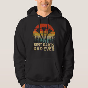 Mens Retro Vintage Best Darts Dad Ever Father's Da Hoodie