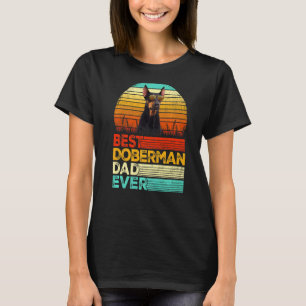 Mens Retro Vintage Best Doberman Dad Ever Fathers T-Shirt