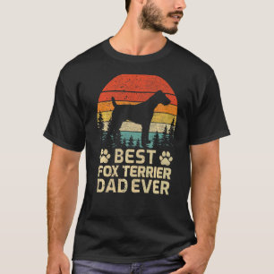 Mens Retro Vintage Best Fox Terrier Dad Ever Fathe T-Shirt