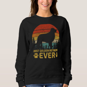 Mens Retro Vintage Best Golden Retriever Dad Ever Sweatshirt