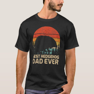 Mens Retro Vintage Best Hedgehog Dad Ever Father's T-Shirt