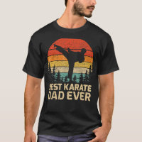 Mens Retro Vintage Best Karate Dad Ever Father's D