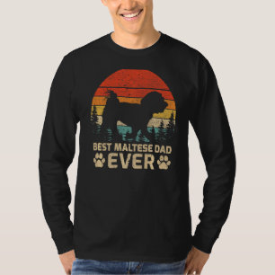Mens Retro Vintage Best Maltese Dad Ever Father's T-Shirt