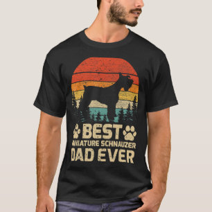 Mens Retro Vintage Best Miniature Schnauzer Dad Ev T-Shirt