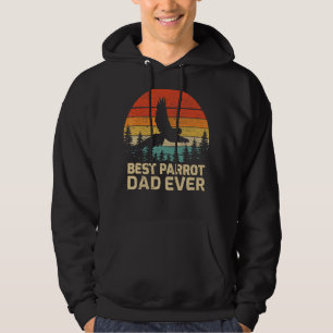 Mens Retro Vintage Best Parrot Dad Ever Father's D Hoodie