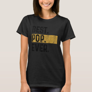 Mens Retro Vintage Best Pop Ever Dad Papa Father T-Shirt