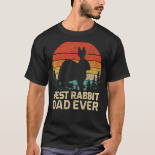 Mens Retro Vintage Best Rabbit Dad Ever Father's D T-Shirt