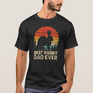 Mens Retro Vintage Best Rabbit Dad Ever Father's D T-Shirt