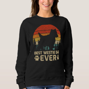 Mens Retro Vintage Best Westie Dad Ever Father's D Sweatshirt