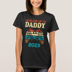 Mens Retro Vintage Levelling Up To Daddy 2023 Prom T-Shirt