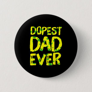 Mens Retro Vintage St Dad Ever Funny Father's Day  2 Inch Round Button