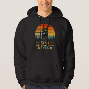 Mens Retro Vintage Sunset Best Giant Schnauzer Dad Hoodie