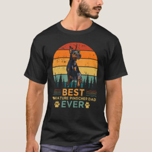 Mens Retro Vintage Sunset Best Miniature Pinscher  T-Shirt