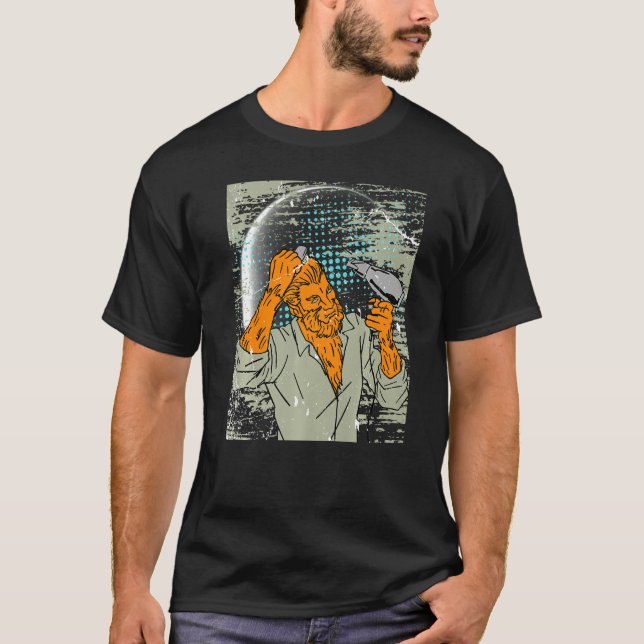 Mens Retro Wolf Outfit Halloween Werewolf   T-Shirt (Front)