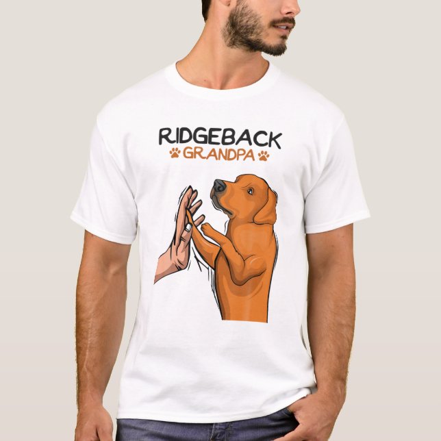 Mens Rhodesian Ridgeback Grandpa Dog Lover Grandpa T-Shirt (Front)