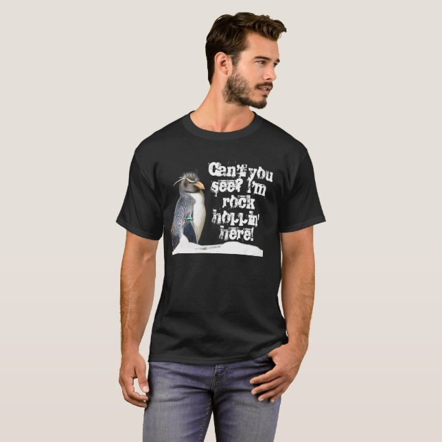 Men's rockhopper penguin "can't you see" shirt (Front Full)