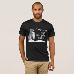 Men's rockhopper penguin "hey I'm hoppin" shirt