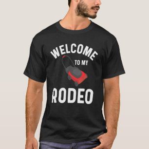 Mens Rodeo Dad Lawn Mowing  Landscaper Yard Work M T-Shirt