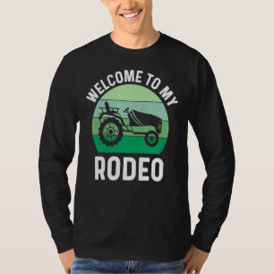 Mens Rodeo Dad Lawn Mowing  Landscaping Yard Work  T-Shirt
