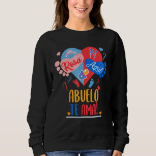 Mens Rosa Azul Abuelo te Ama Gender Reveal Sweatshirt