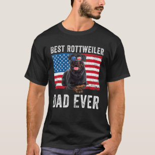 Mens Rottweiler Dad American Flag Dog Owner Rotti T-Shirt
