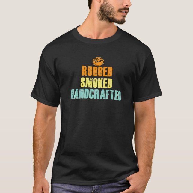 Mens Rubbed Smoked Handcrafted Restaurant Manager  T-Shirt (Front)