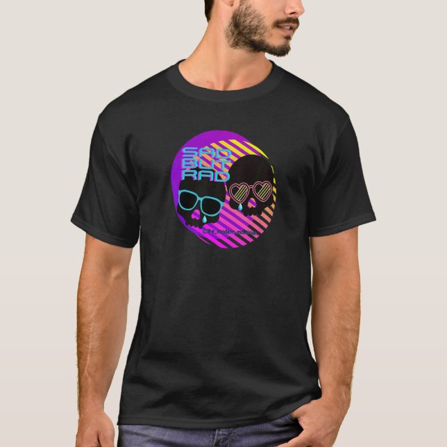 Mens Sad but Rad Retro Style 80's 90's Mortician F T-Shirt (Front)